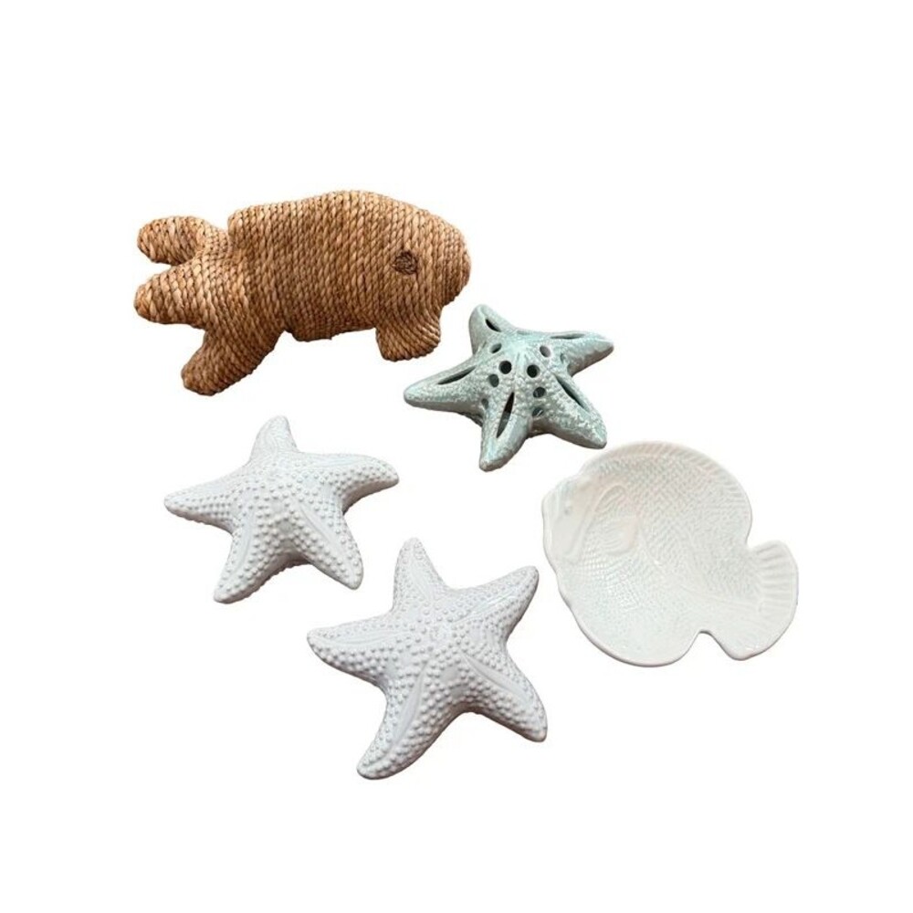 Nautical home decor lot fish, starfish, fish bowl